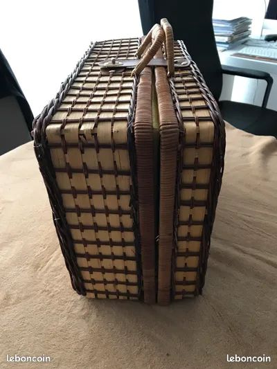 Jolie valise Pique Nique en osier (image 3)