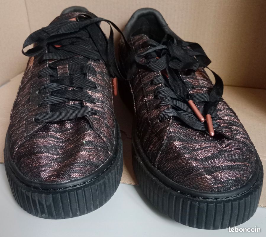 Baskets noire et marron 