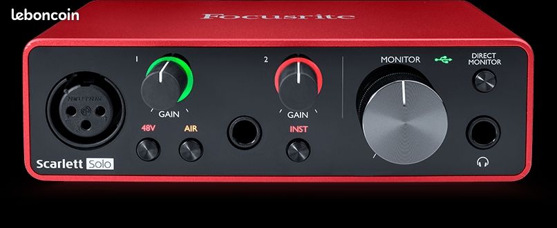 Interface audio focusrite scarlett solo 3gen (image 1)