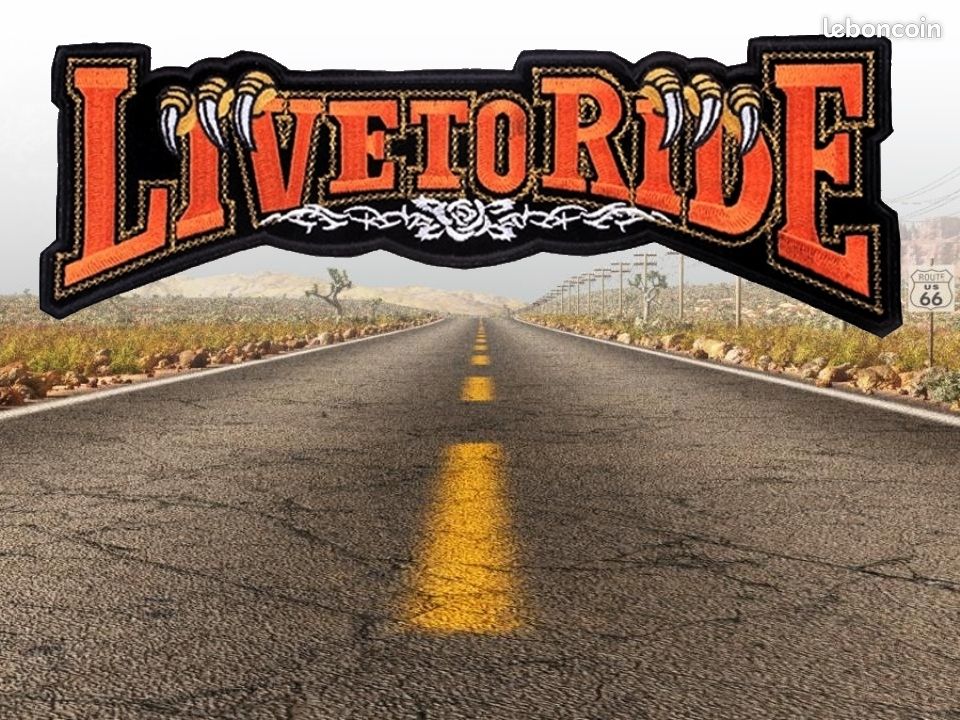 Patch Ecusson Biker Motard Anarchy - Rouge