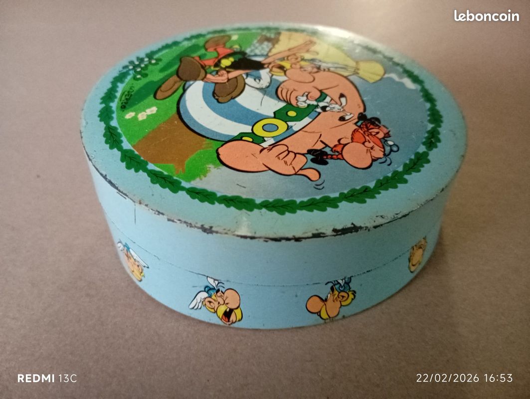 Lot de deux boîtes en métal Astérix et Obélix - Label Emmaüs