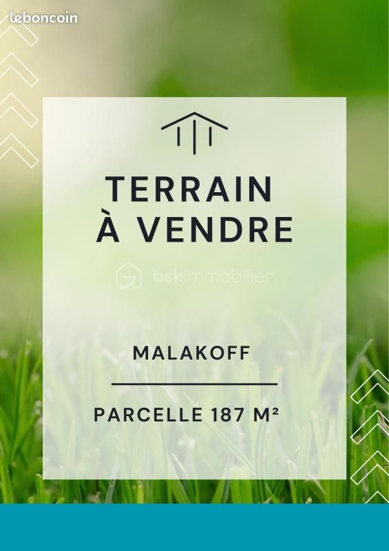 Terrain 187 m² Malakoff · 380 000 €