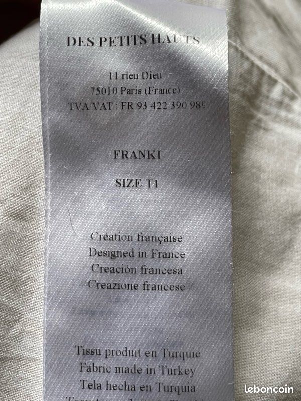 Robe marque française des petits hauts 100% coton (image 3)