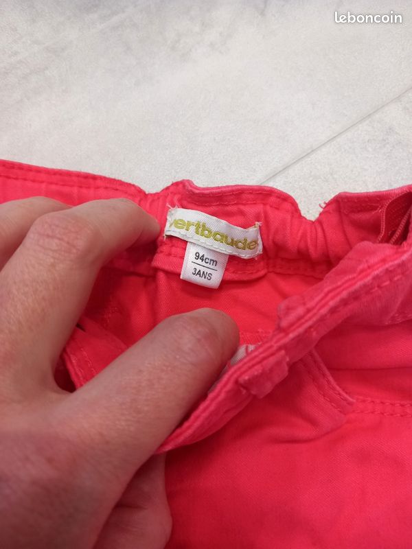 Pantalon rose fille 3 ans Vertbaudet (image 2)