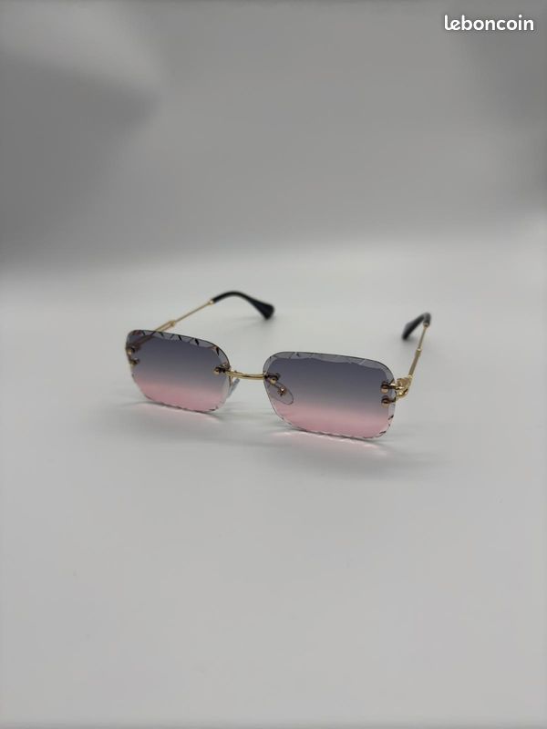 Lunettes de soleil homme verres rouge dégradés Sans montures