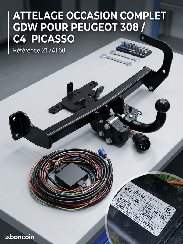 Attelage complet d'occasion GDW pour Peugeot 308 / Citroën C4 Picasso (image 1)
