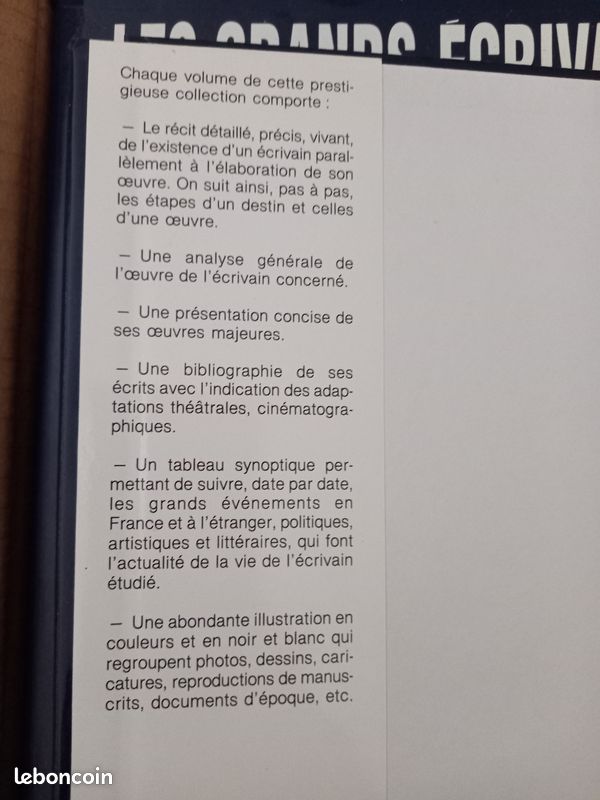 Ensemble 10 livres "Les grans Ecrivains"01992 (image 3)