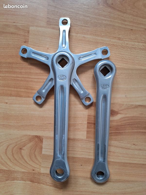 Manivelles Spidel Model Déposé Crankset Arms 170 mm Vintage Bicycle