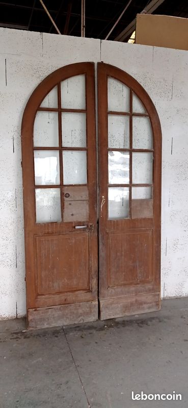 Double porte intérieure vitrée ancienne (image 3)