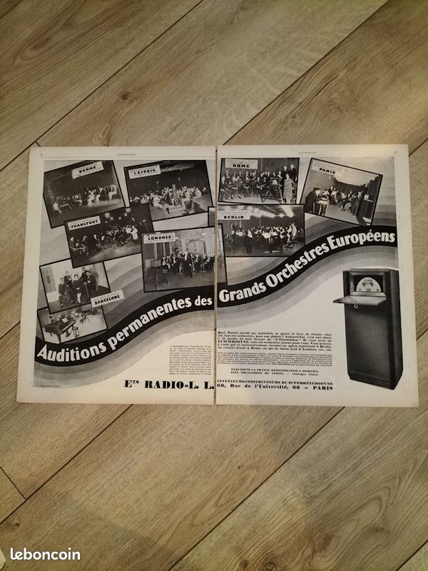 Années 1920. TSF : RADIO L.L. Lot de 14 anciennes publicités de presse (image 7)