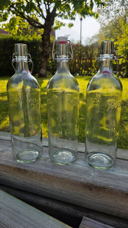 Bouteille En Verre 250ml Lot De 24 Bouteilles Verre 250ml Avec Bouchon Mécanique - Bouteilles Vides Pour Liqueur, Sirop, Huile - Rondes Bouteille Cadeau