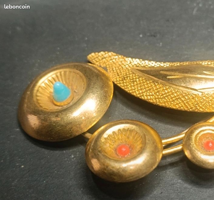 Belle Broche Style Art Déco Occasion - Pièce Vintage Sans Marque, Parfait Accessoire