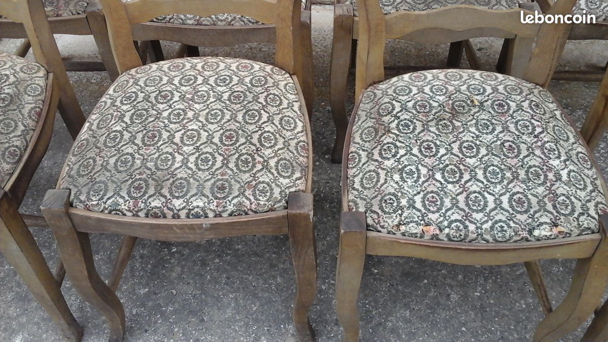 Chaises bois assise à restaurer (10 U) (image 3)