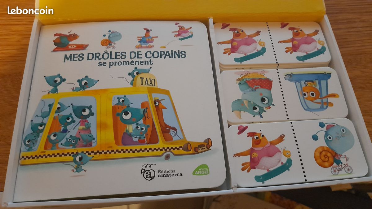 Coffret enfant Livre + dominos Mes drôles de copains se promènent (image 2)