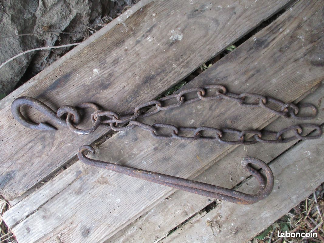 2 longueurs de chaînes de 44 cm crochet + attache (image 1)