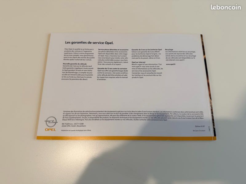 Brochure / catalogue Opel Corsa janvier 2007 (image 2)