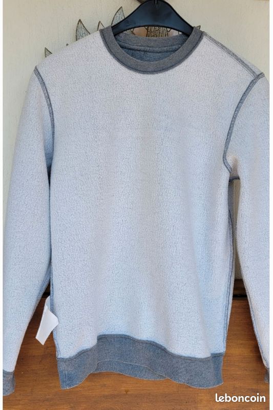 Champion Sweat Hoodie crewneck TS/TFr36- Gris Chiné-Logo Noir Devant-Coupe Comfort Fit (image 5)