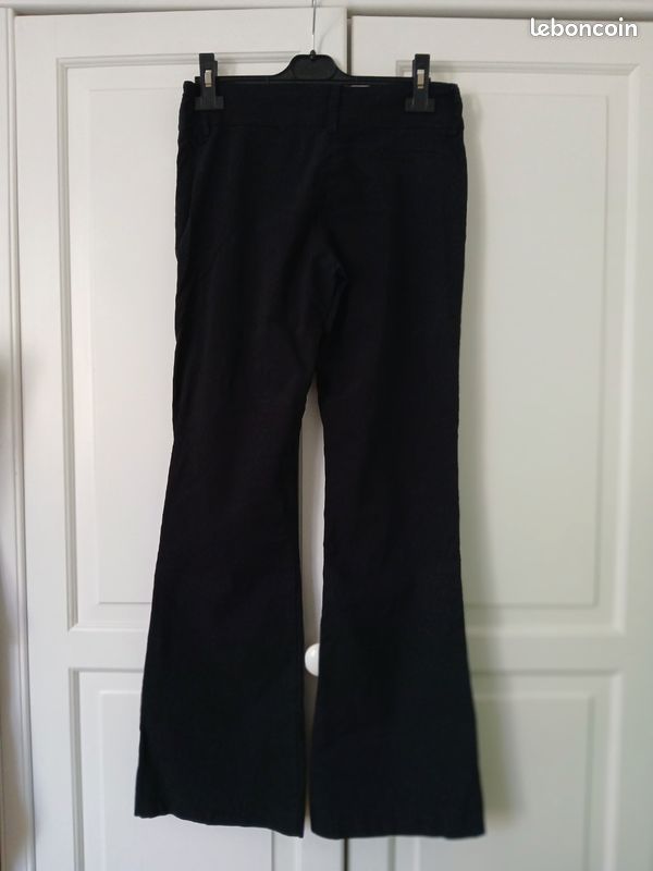 Pantalon Large Noir Pimkie Pantalon Large Et Fluide En Tissu Effet