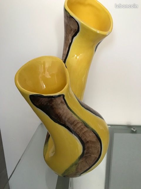 Vase vintage Vallauris double col (image 2)