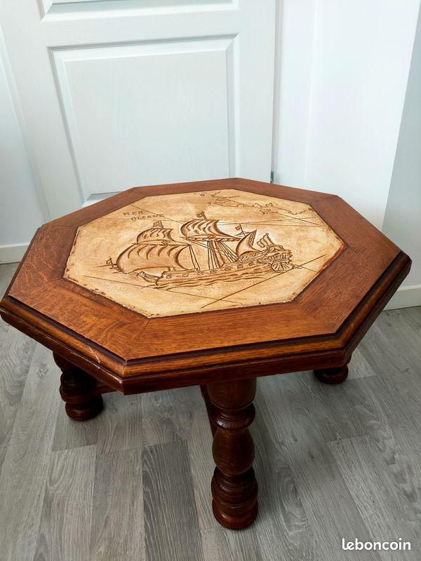 Vends table basse en bois massif (image 1)