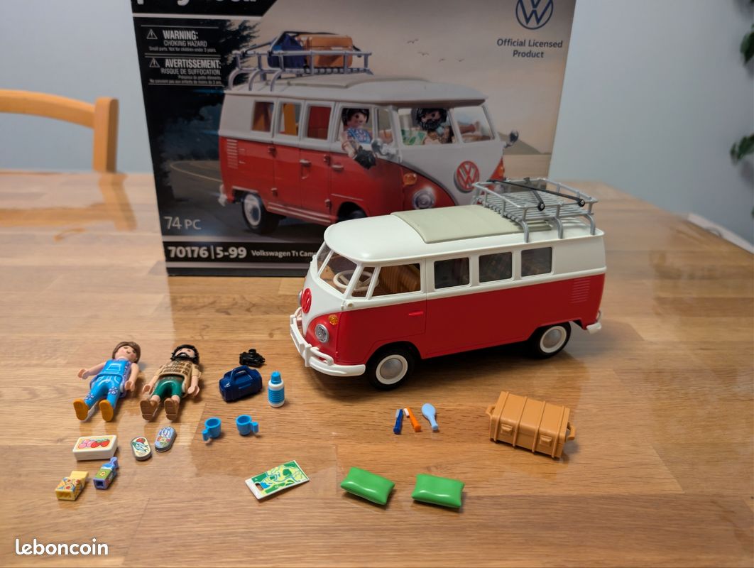 Playmobil 70176 - Volkswagen T1 Van Camping Combi VW (Neuf, Boîte Scellée)