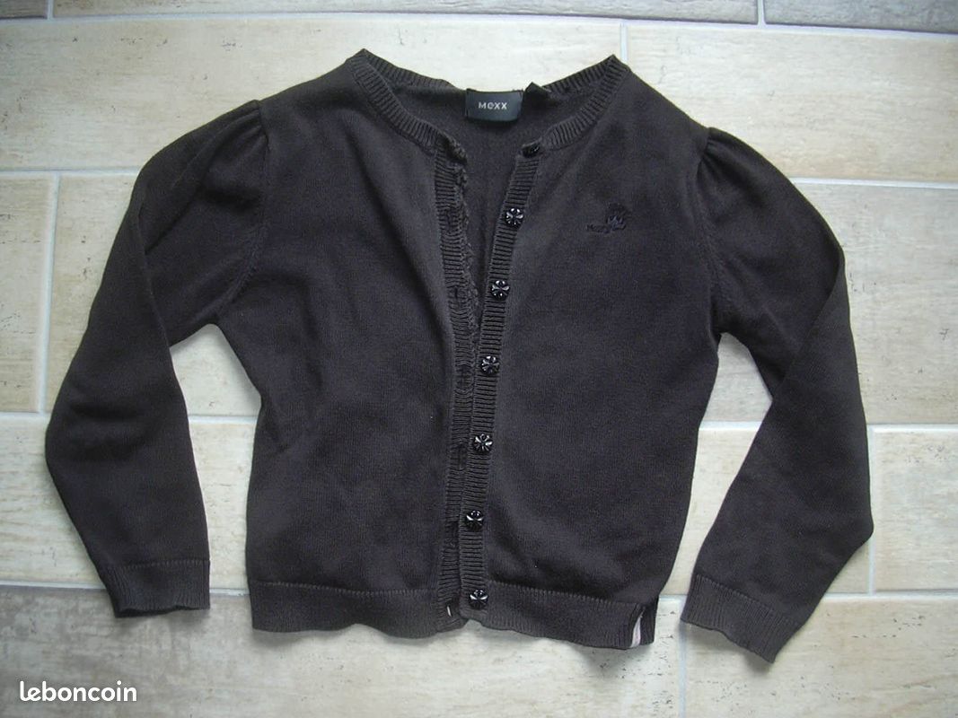 Gilet 5/6ans noir fille "MEXX" 100% coton (MGRE) (image 1)