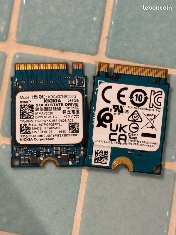 SSD NVME 256 Go Format 2230 – Hynix Ou Kioxia (occasion Testé)