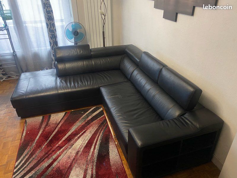 Fauteuil d’angle en cuir (image 2)
