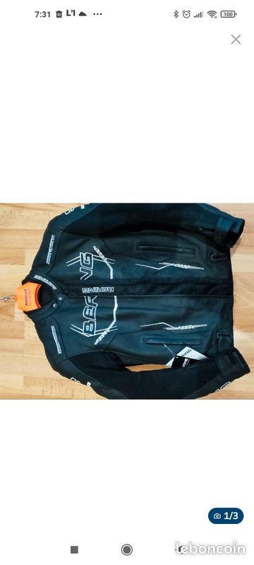 Blouson moto cuir Béring neuf (image 1)