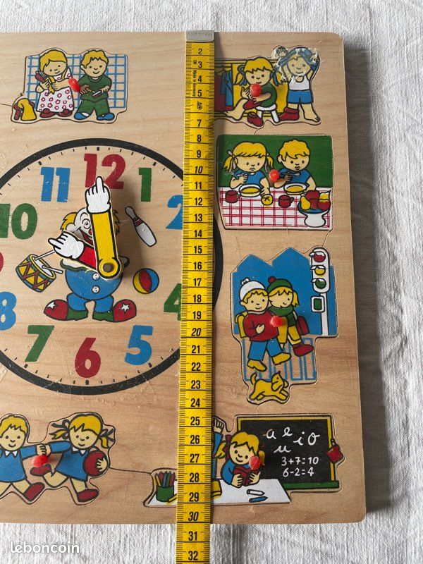 3 Tableaux éducatif en bois dès 4 ans apprentissage heure et autres (image 13)