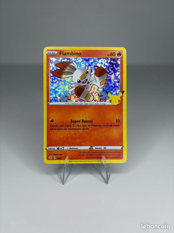 Cartes Pokmon McDo 25 ans - Flambino Holographique 16/25 (2021) - Collection Cartes Pokmon McDo 25 ans - Flambino Holographique 16/25 (2021) - Collection