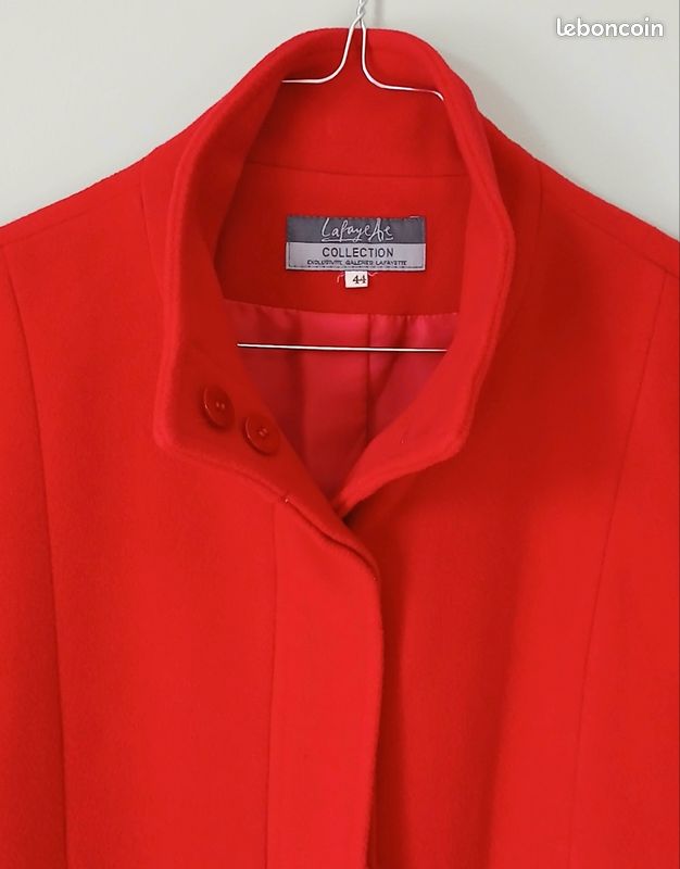 Manteau rouge femme (image 3)