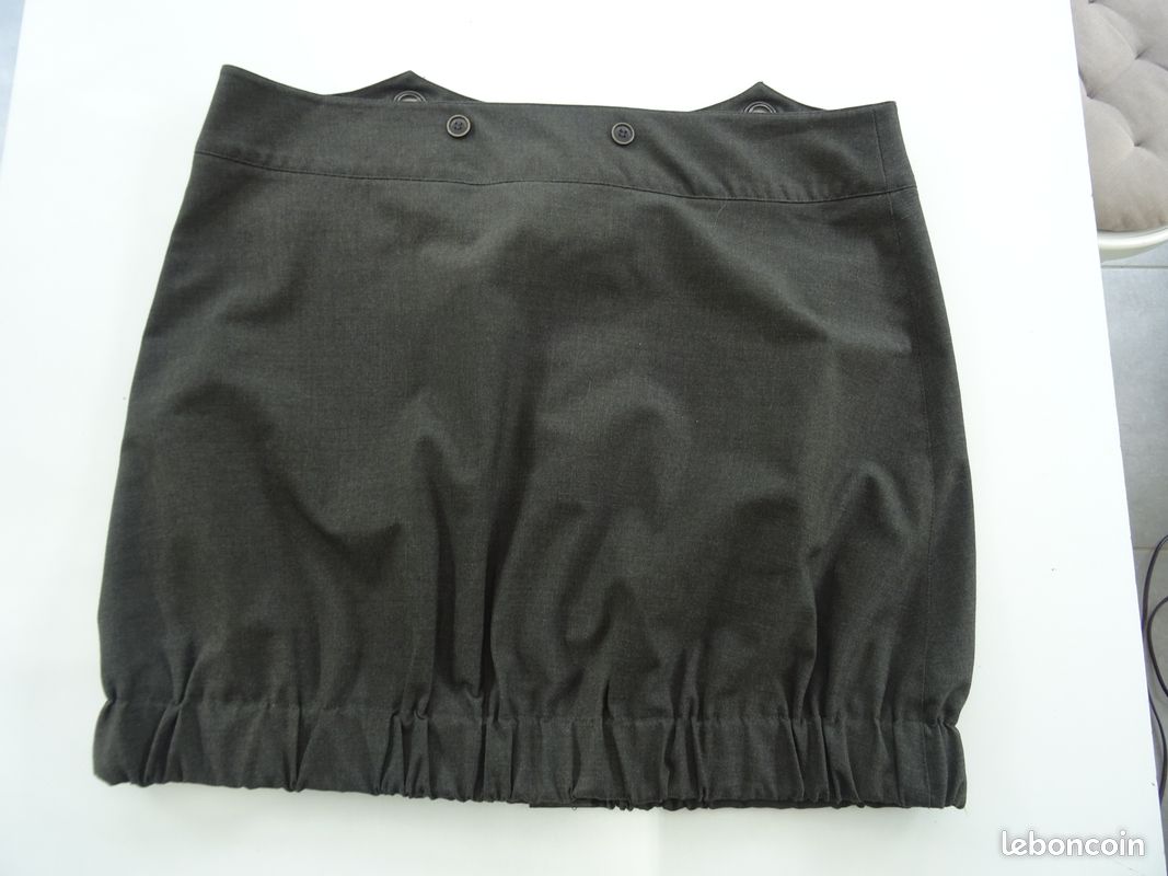 COP-COPINE - jupe gris foncé - forme originale - Taille 40 (image 2)