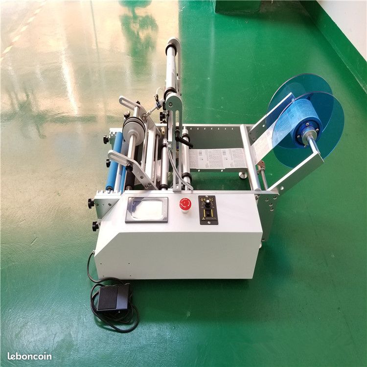 Étiqueteuse semi-automatique pour bouteilles, bocaux, boîtes de conserve, Étiqueteuse pour bouteilles de vin, étiqueteuse pour bouteilles de bière