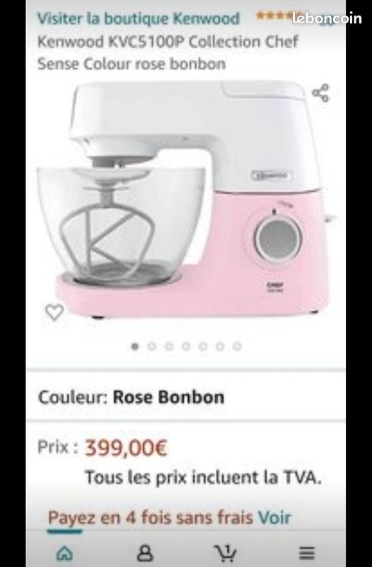 Kenwood Drizzled Pink Mixer Robot Pâtissier Kenwood Électroménager