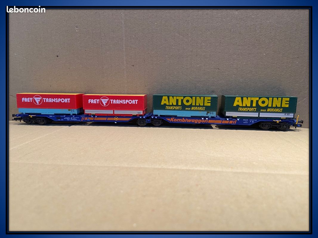 Wagon porte conteneurs Holcim ROCO-76943 - UTM Modélisme Ferroviaire