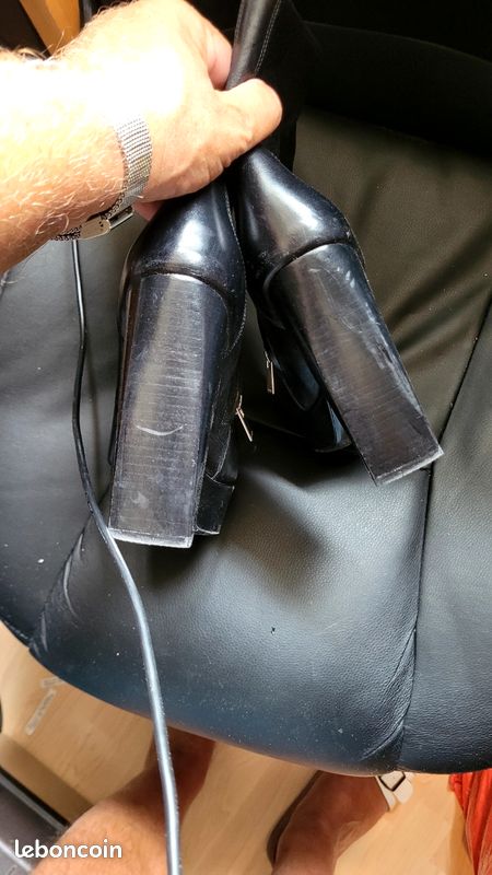 Bottines à plateforme en cuir de la marque The Kooples (image 4)