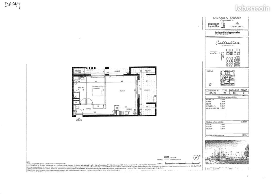 Appartement 2 pièces 51 m² · à Le Bouscat · 51 m² · 916 €/mois