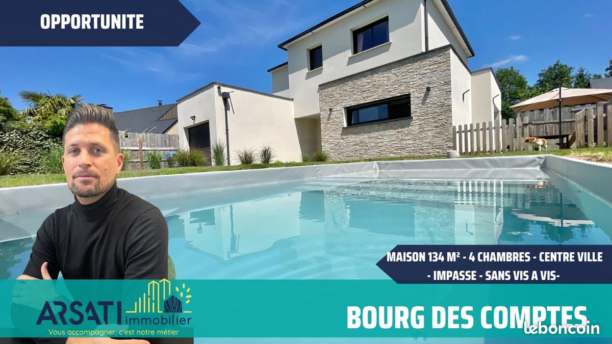 Maison 6 pièces 134 m² · à Bourg-des-Comptes · 134 m² · 425 000 €