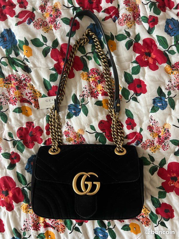 Sac Gucci Marmont mini noir daim Accessoires Bagagerie
