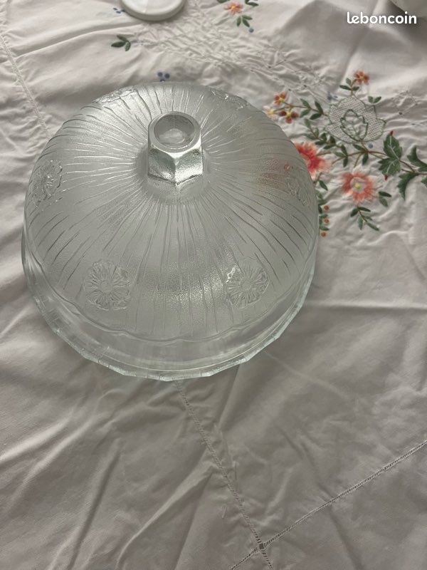 Ancienne Cloche à Fromage Avec Plateau En Verre - Vintage Et Authentique