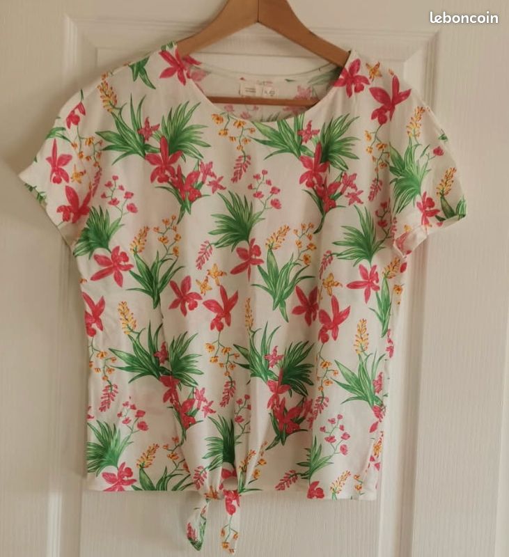Haut SPRINGFIELD taille 42 XL à fleurs (image 3)