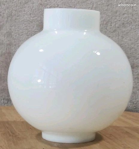 Ancien tulipe globe boule lampe suspension A Emboîtement Opaline Blanc Ø10,3 Cm (image 5)