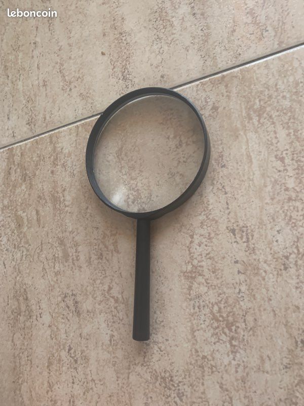Ancienne loupe en métal chromé et manche en bakélite (Gebraucht) in
