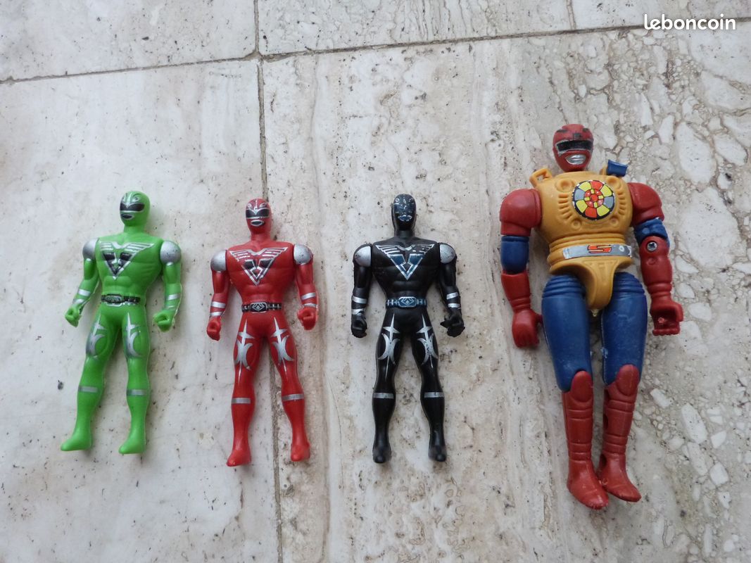 Lot de 4 figurines Vintage power rangers - bioman - maskman - Jeux & Jouets