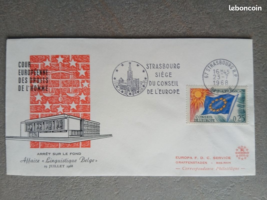 Enveloppe 1er Jour FDC – Europa – Conseil De L'Europe – Oblitération Strasbourg – 1962