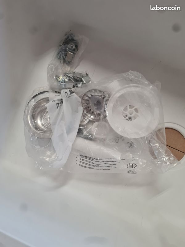 Evier cuisine en resine blanche (image 3)