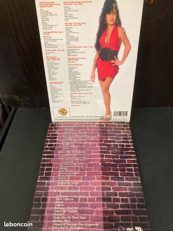 Amy Winehouse Live DVD's : 12 concerts festivals & passages TV complets (sur 2DVD professionnellement filmés et enregistrés). Rares et indispensables pour les fans et amoureux de musique en général… (image 2)