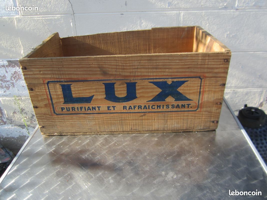 Caisse en bois savon Lux vintage années 50 déco loft (image 8)