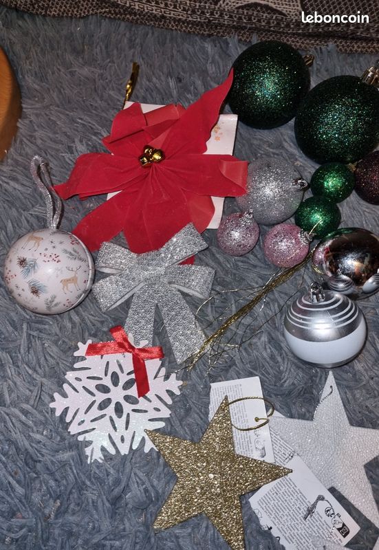 Décorations Noël Casse-noisette Verre - Lot De 2 Ornements Noir Rouge Paillettes